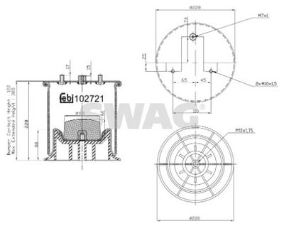BURDUF SUSPENSIE PNEUMATICA SWAG 37102721