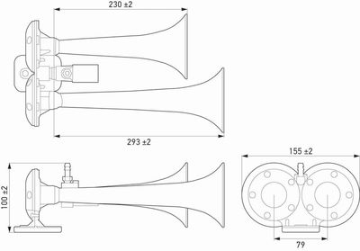 Fanfarehorn HELLA 3PB 013 410-051