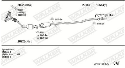 Изпускателна система WALKER MNK015889C