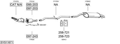 Układ wydechowy BOSAL SYS11671