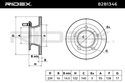 спирачен диск RIDEX