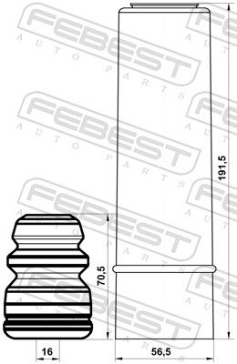 Dust Cover Kit, shock absorber KSHB-PICR-KIT