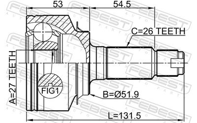 Joint Kit, drive shaft 0310-CITYAT