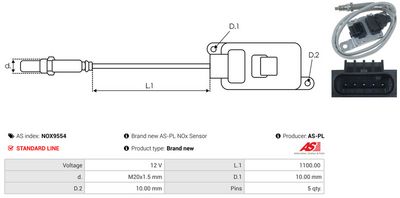 SENZOR NOX INJECTIE ADITIV AS-PL NOX9554 2