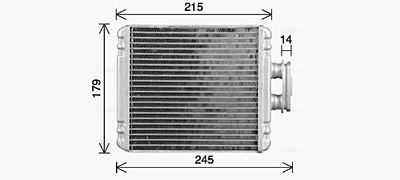 AVA QUALITY COOLING Kachelradiateur, interieurverwarming (VN6434)