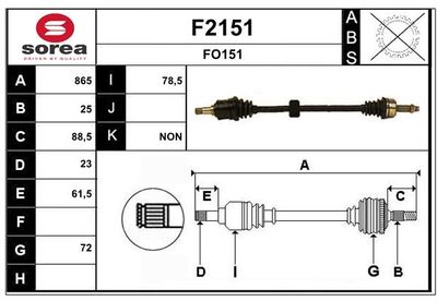 ANTRIEBSWELLE SNRA F2151