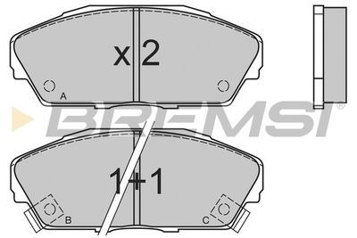 Комплект тормозных колодок, дисковый тормоз BREMSI BP2480 для ACURA LEGEND