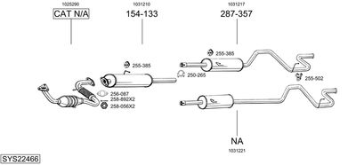 SISTEM DE ESAPAMENT BOSAL SYS22466