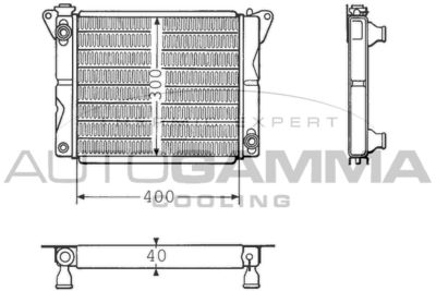 Радиатор, охлаждение двигателя AUTOGAMMA 100237 для RENAULT 15