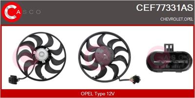 CASCO CEF77331AS Вентилятор системы охлаждения двигателя  для OPEL MOKKA (Опель Моkkа)