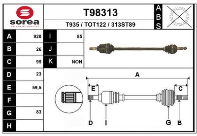 ANTRIEBSWELLE EAI T98313