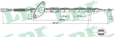 Тросик, cтояночный тормоз LPR C0412B для MERCEDES-BENZ T1