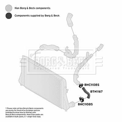 Charge Air Hose Borg & Beck BTH1167