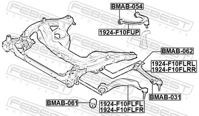 Mounting, control/trailing arm BMAB-062