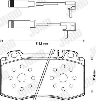 BREMSBELAGSATZ SCHEIBENBREMSE JURID 573152J 1