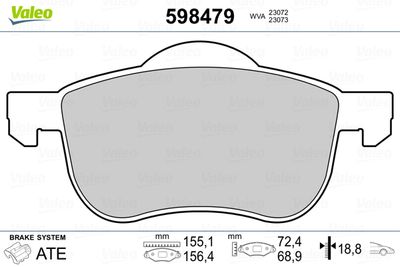 Brake Pad Set, disc brake 598479