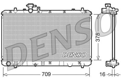 DENSO DRM47023 Радиатор охлаждения двигателя  для FIAT SEDICI (Фиат Седики)