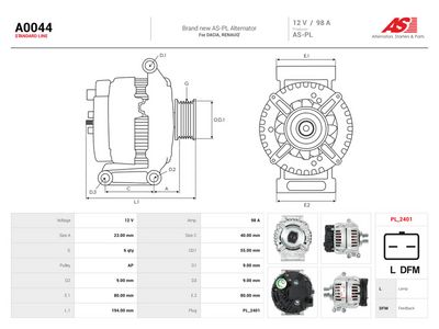 Alternátor AS-PL A0044