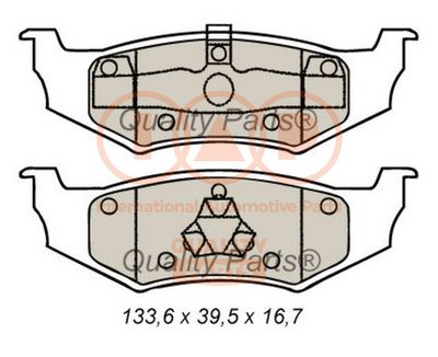Комплект тормозных колодок, дисковый тормоз IAP QUALITY PARTS 704-02050 для CHRYSLER VISION