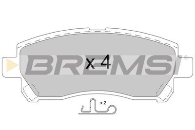 Комплект тормозных колодок, дисковый тормоз BREMSI BP3872 для TOYOTA AVANZA