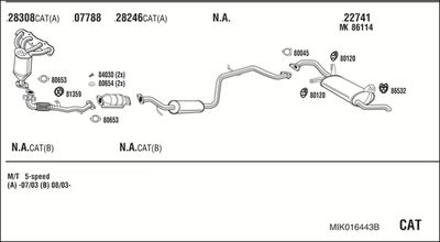 SISTEM DE ESAPAMENT WALKER MIK016443B