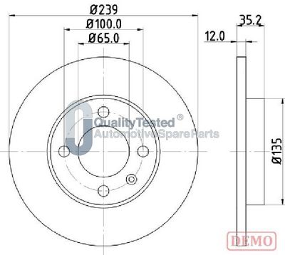 Brzdový kotouč JAPANPARTS DI0938JM