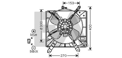 Вентилятор, охлаждение двигателя EACLIMA 33V52016 для MAZDA 121