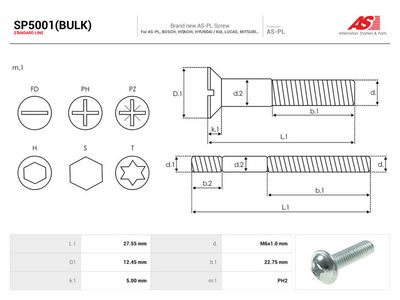 Komplet za popravak, alternator AS-PL AS SP5001(BULK)
