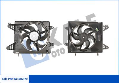 Вентилятор, охлаждение двигателя KALE OTO RADYATÖR 346970 для FIAT MULTIPLA