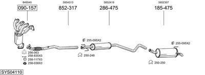 SISTEM DE ESAPAMENT BOSAL SYS04110