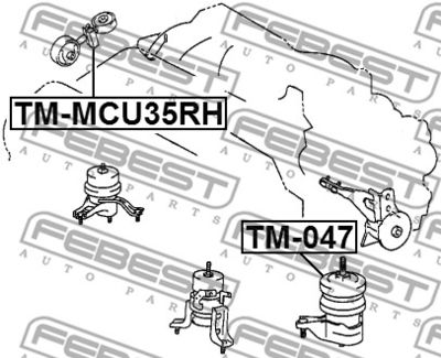 TM-MCU35RH Подушка двигателя правая  FEBEST FEBEST 