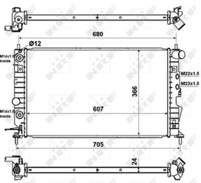 Radiator, engine cooling 50219