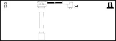 Комплект проводов зажигания LEMARK HOES1103 для HONDA PRELUDE