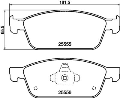 Комплект тормозных колодок, дисковый тормоз 8DB 355 025-511