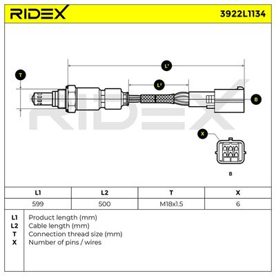 ламбда-сонда RIDEX 3922L1134