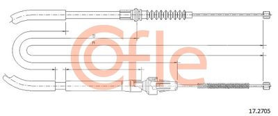Тросик, cтояночный тормоз COFLE 92.17.2705 для ISUZU CAMPO