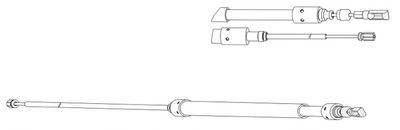 Тросик, cтояночный тормоз CEF CT02168 для CITROËN C5