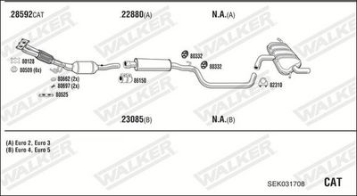 Изпускателна система WALKER SEK031708