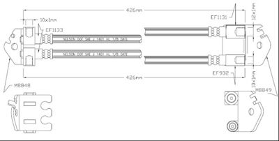 MOTAQUIP VBH1223 Тормозной шланг для FORD TRANSIT c бортовой платформой/ходовая часть (FM_ _, FN_ _) 2.0 TDCi (F_E_, F_F_)