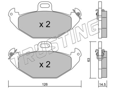 TRUSTING 650.0 Тормозные колодки и сигнализаторы для RENAULT LAGUNA I (B56_, 556_) 2.2 dT (B569) TRUSTING 650.0 Тормозные колодки и сигнализаторы для RENAULT LAGUNA I (B56_, 556_) 2.2 dT (B569)