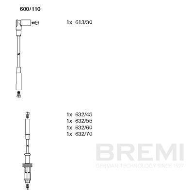 комплект запалителеи кабели BREMI 600/110