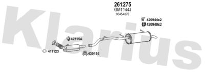 Układ wydechowy KLARIUS 721381E