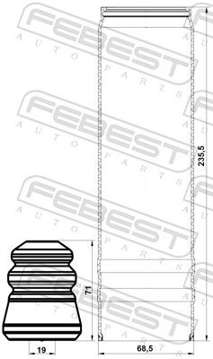 Dust Cover Kit, shock absorber CHSHB-J300R-KIT