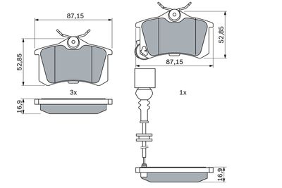 Brake Pad Set, disc brake 0 986 424 813