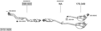 Układ wydechowy BOSAL SYS11829