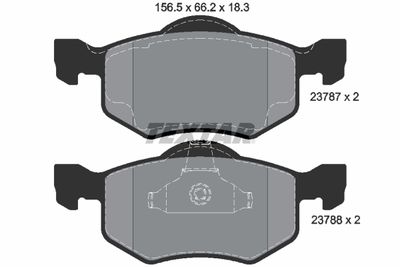 Комплект тормозных колодок, дисковый тормоз TEXTAR 2378701 для FORD USA ESCAPE