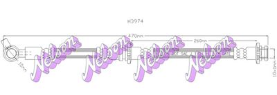 спирачен маркуч KAWE H3974