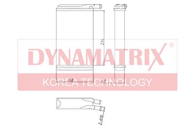 Теплообменник, отопление салона DYNAMATRIX DR73940 для PORSCHE 944