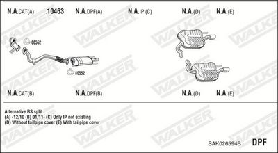 Изпускателна система WALKER SAK026594B