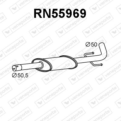 Предглушитель выхлопных газов VENEPORTE RN55969 для RENAULT KANGOO